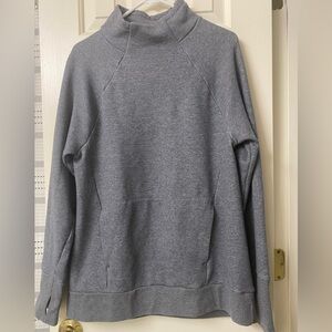 Fabletics Funnel Neck Tunic Gray Sweatshirt Size Medium